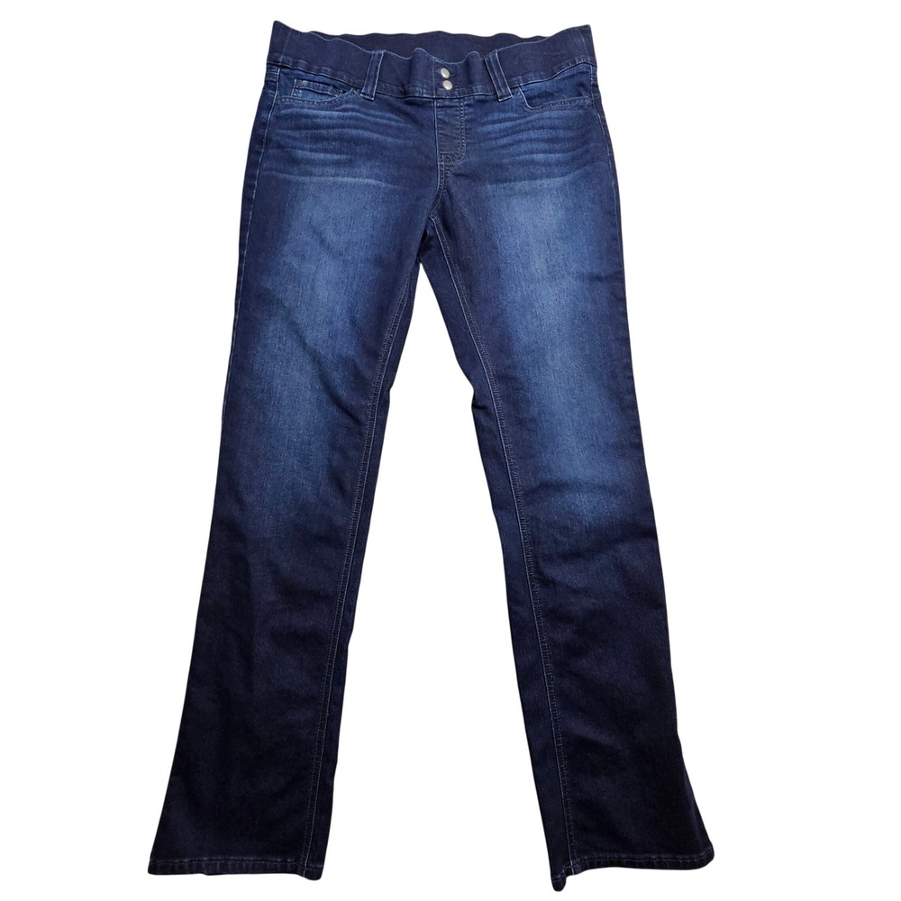 Riders by Lee Straight Leg Jeans Womens 16L Dark Wash Stretch Pull On 13055K8